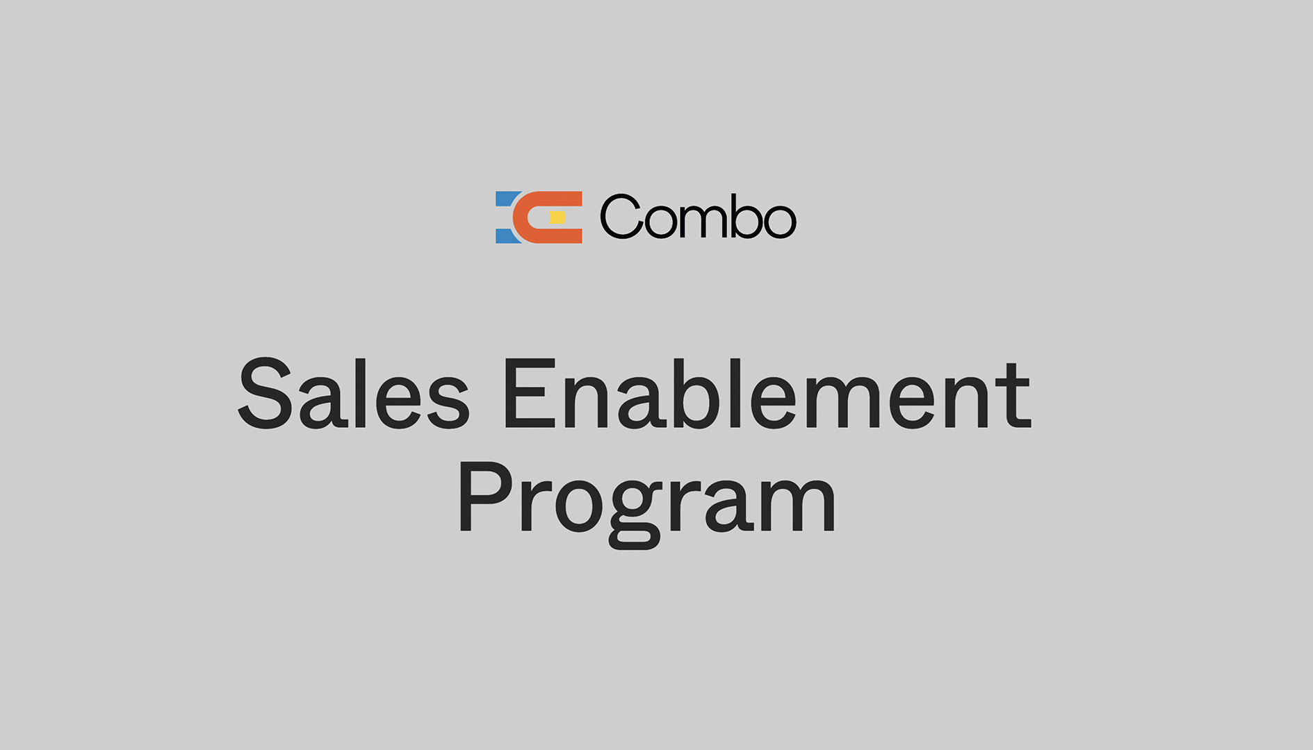 Sales Enablement Program - Landing