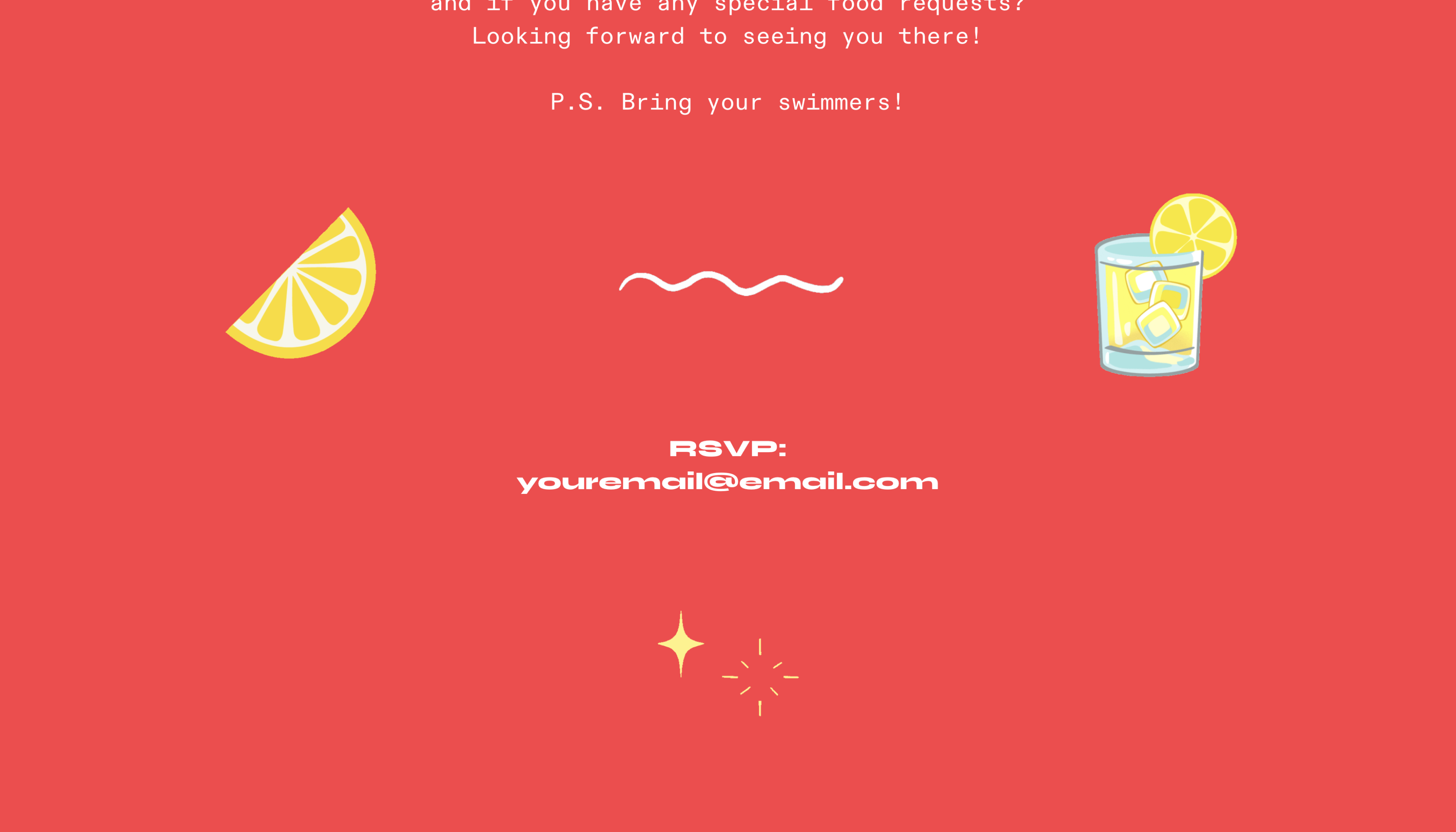 Party Flyer — RSVP Section