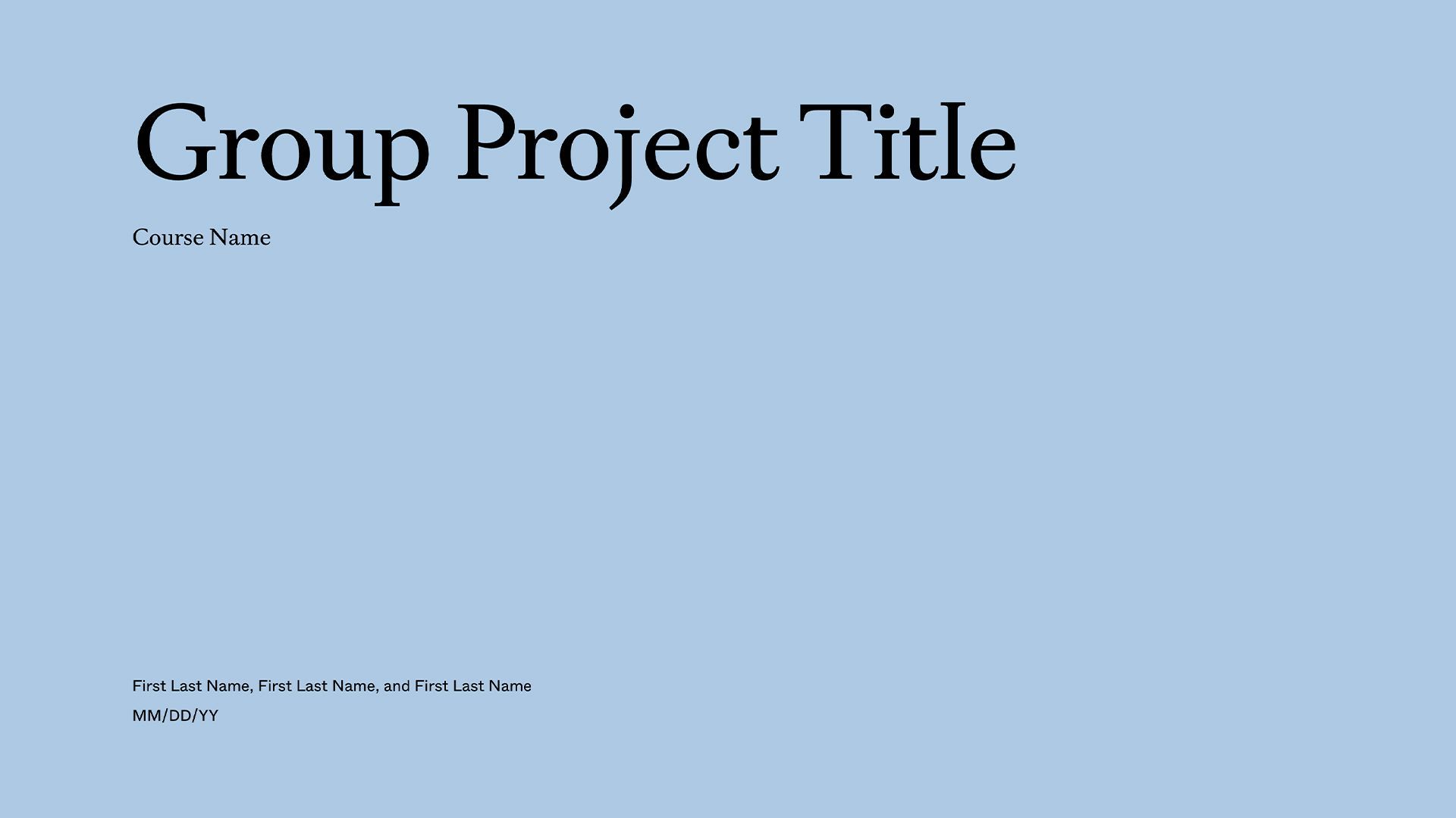 Top 10 Group Project presentation templates