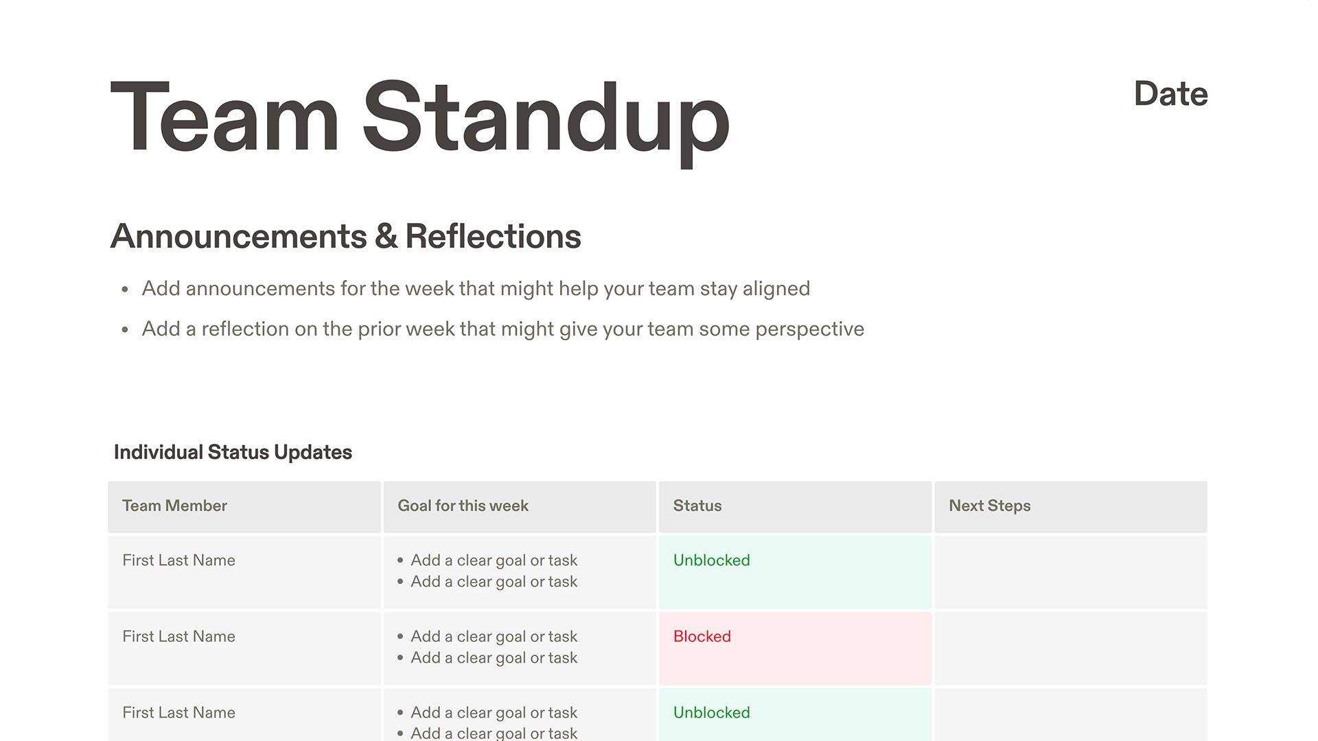 Top 10 Team Standup presentation templates